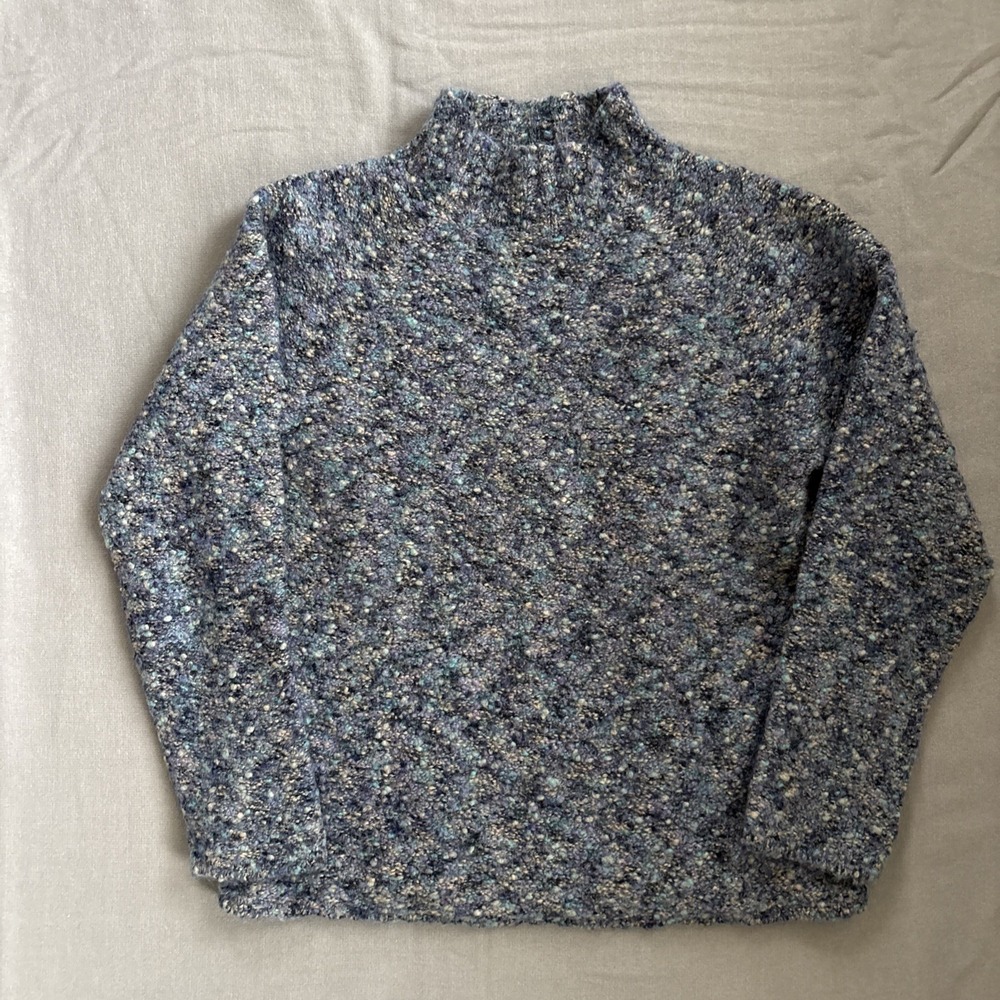 Harley of Scotland Sweater Womens XS Merino Wool Mohair Mock Neck